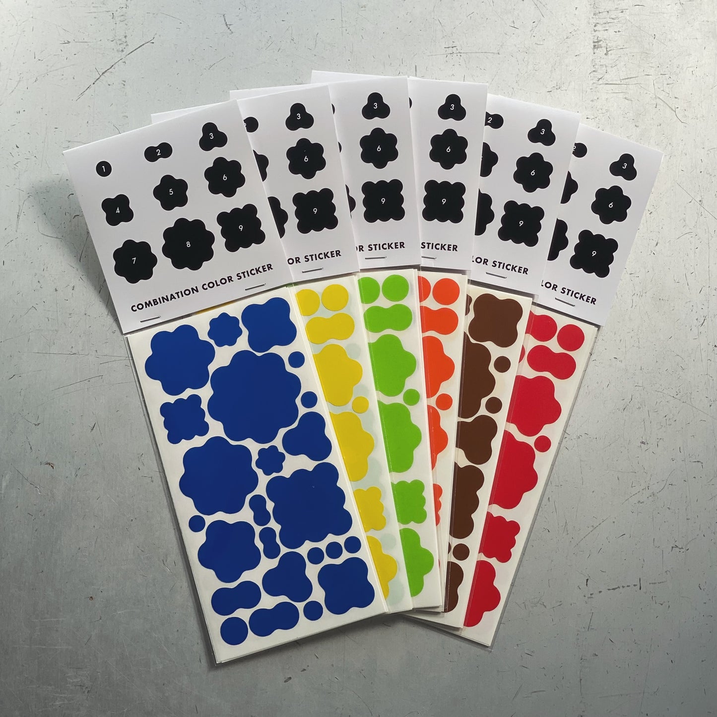 Combination color sticker