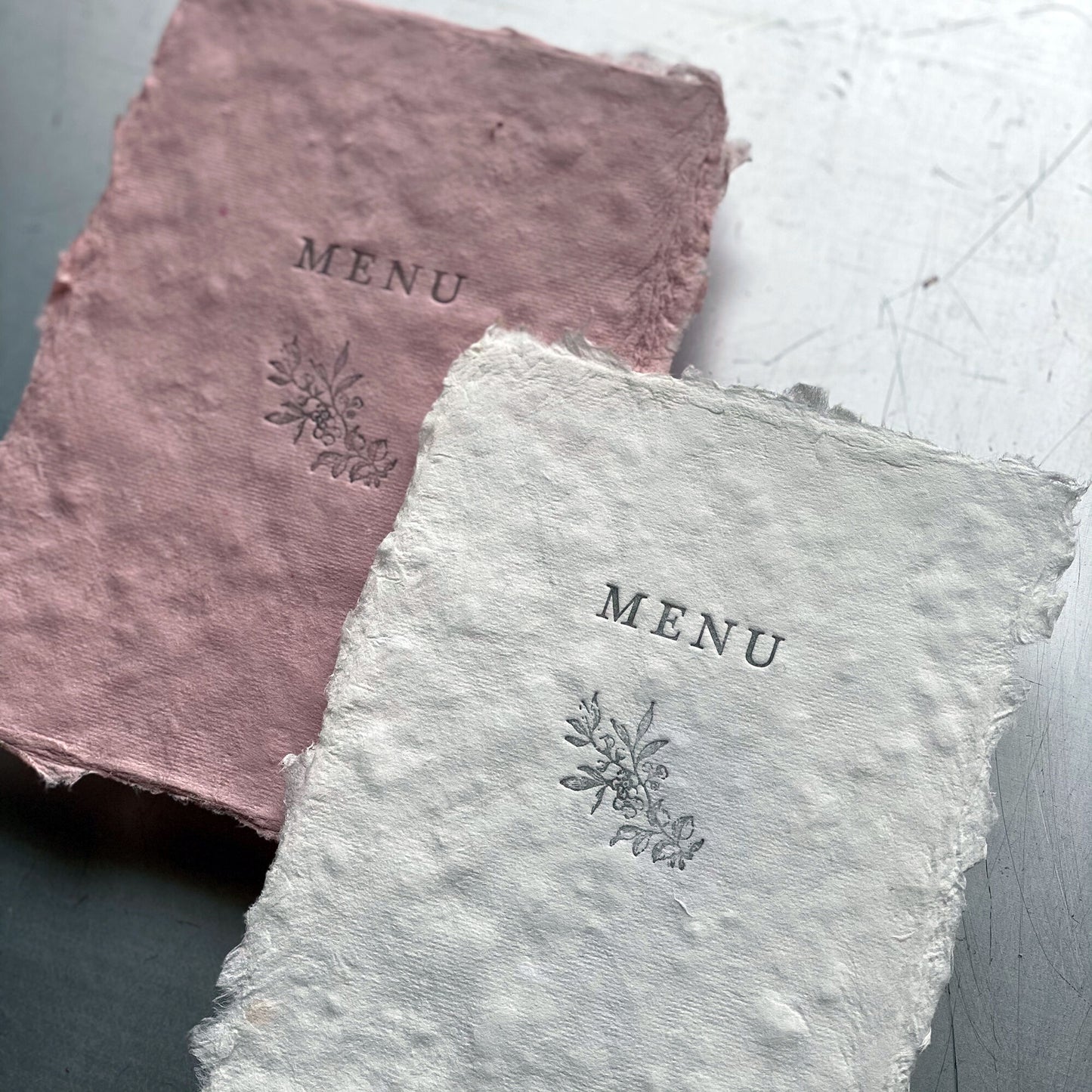 Handmade Paper MENU Cover